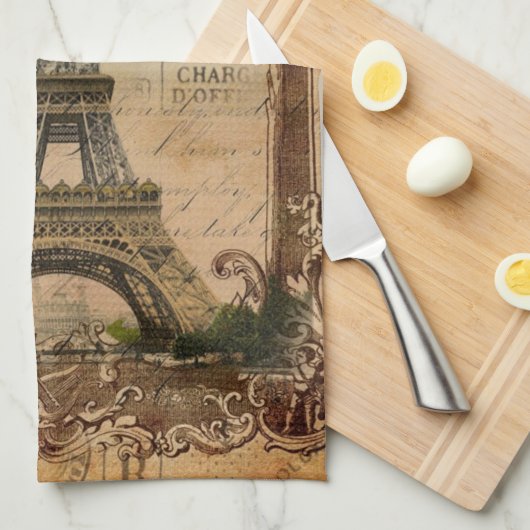 frans land moderne  parijs eiffeltoren theedoek (Quarter Fold)