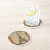 frans land moderne  parijs eiffeltoren zandsteen onderzetter (Zijkant)