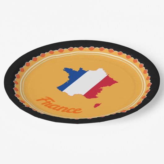 Frans land papieren bordje (Gekanteld)