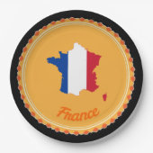 Frans land papieren bordje (Voorkant)