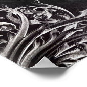 frans land paris tea partij chalkboard teapot poster (Hoek)