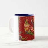 Frans Land Red Rooster 2 Tone Mok (Voorkant links)