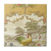  Frans land Rooster Hen Ceramic Tile Tegeltje (Voorkant)