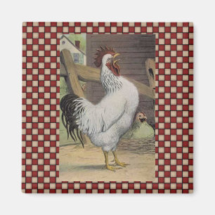 Frans Land Rooster Hen Fridge Magnet