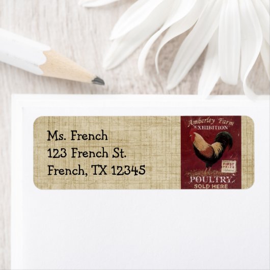 Frans Land Rooster Retouradres Labels (Insitu)