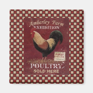 Frans Land Rooster Sign Fridge Magnet