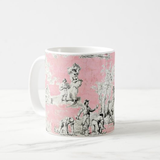 Frans land roze toile koffie Mok (Voorkant links)