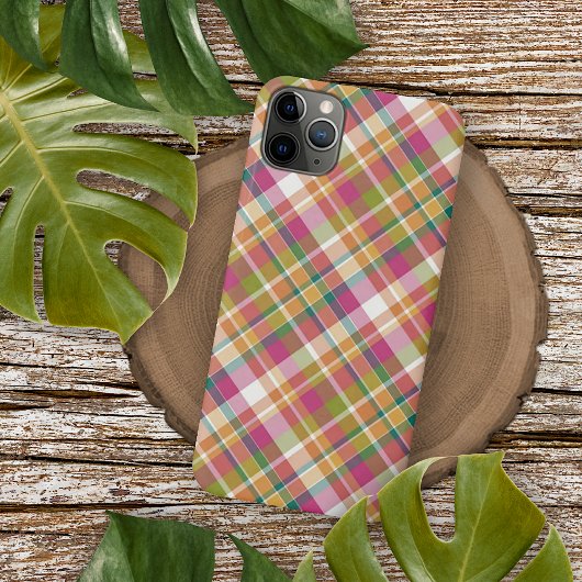 Frans Land Shabby Chic Flair Madras Patroon Case-Mate iPhone Case