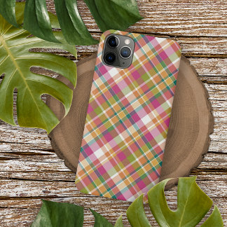 Frans Land Shabby Chic Flair Madras Patroon iPhone 12 Hoesje