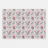Frans land Toile Fleurie Roos Design Inpakpapier Vel (Voorkant 2)