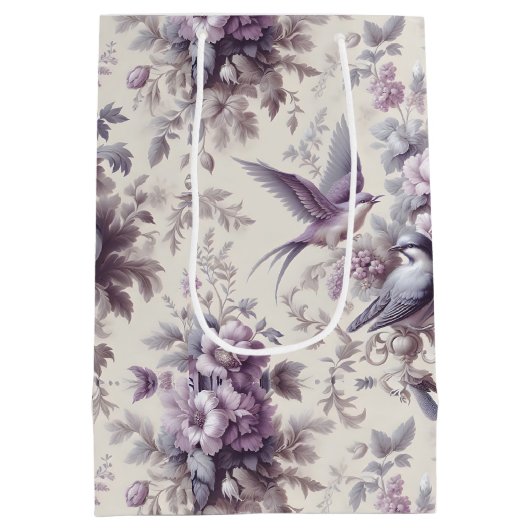 Frans land Toile Fleurie Vogels Medium Cadeauzakje (Achterkant)