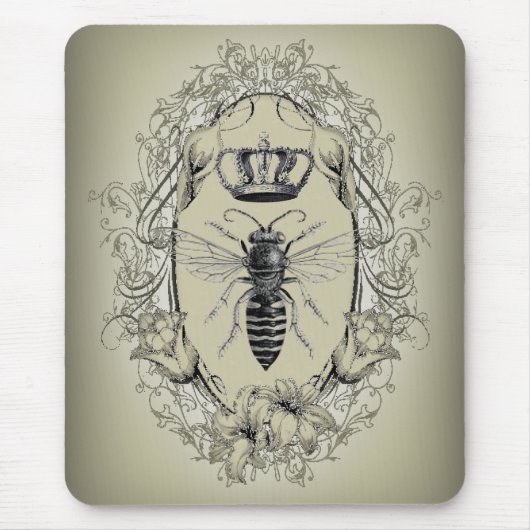 frans land Victoriaans kroon koningin bijen Muismat (Voorkant)