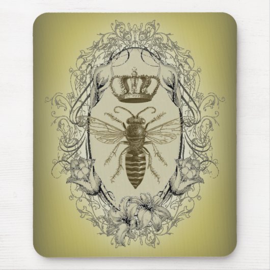 frans land Victoriaans kroon koningin bijen Muismat (Voorkant)