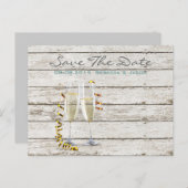 frans land witgewassen houtsnippers aankondigingskaart (Voorkant / Achterkant)