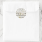 frans land witgewassen houtsnippers ronde sticker (Tas)