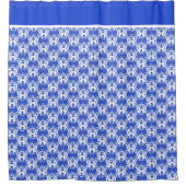 Frans landelijk blauw en wit douchegordijn (Voorkant)