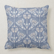 Frans landelijk damast blauw