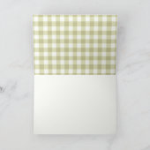 Frans Landelijk Gingham Weiland - saliegroen ruit. Aankondiging (Binnen)