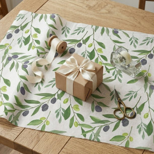 Frans landelijk olijfpatroon  cadeaupapier