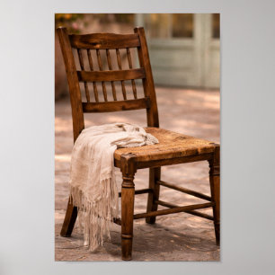 Frans landelijk rustieke stoel wanddecoratie poster