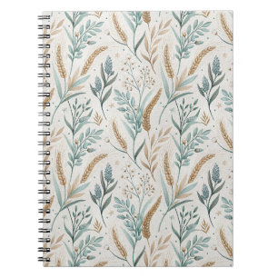 Frans landelijk tarwe- en wilde bloemen bloemmotie notitieboek