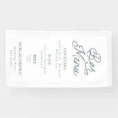 Frans landgoed trouwfeest bar menu bord spandoek (Horizontaal)
