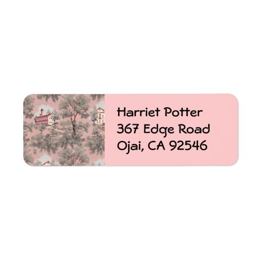 Frans landschapsbehangpatroon Etiket (Voorkant)