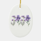 Frans Lavendel aquarel patroon Keramisch Ornament (Voorkant)