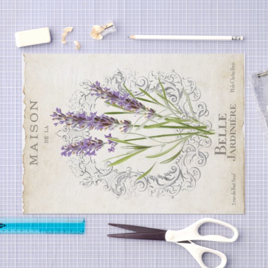 Frans Lavendel Bloementuinman  perkament Tissuepapier (Craft)