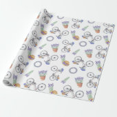 Frans Lavendel Patroon Cadeaupapier (Uitgerold)