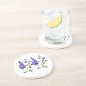 Frans Lavendel Patroon Zandsteen Onderzetter (Zijkant)