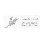 Frans lavendelretouradreslabel etiket (Voorkant)