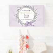 Frans Lavender Floral Wreath Bridal Luncheon Spandoek (Insitu)