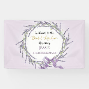 Frans Lavender Floral Wreath Bridal Luncheon Spandoek