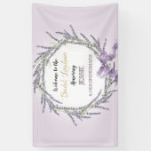 Frans Lavender Floral Wreath Bridal Luncheon Spandoek (Verticaal)