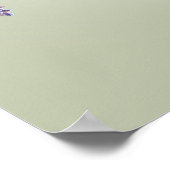 Frans Lavender Floral Wreath Sage Bridal Luncheon Poster (Hoek)