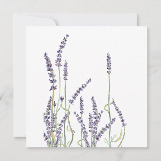 Frans lavender Flower Wreator Typography Script Kaart (Achterkant)