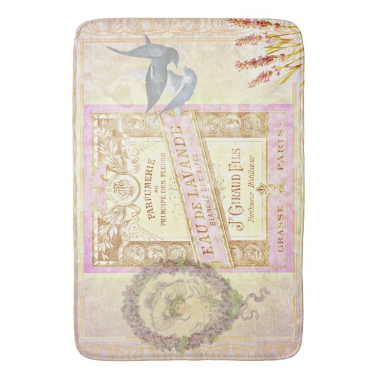  Frans Lavender Perfume Collage Badmat (Voorkant Verticaal)