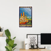  Frans Le Transpyrénéen Travel Poster (Thuiskantoor)