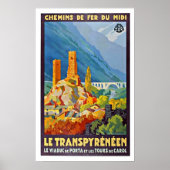 Frans Le Transpyrénéen Travel Poster (Voorkant)