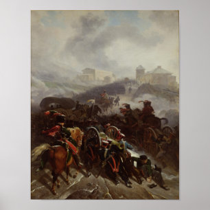 Frans leger kruist de Sierra de Guadarrama Poster