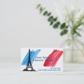 Frans leraar met leraar visitekaartje (Staand voorkant)