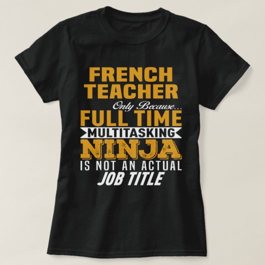 Frans leraar t-shirt (Design voorkant)