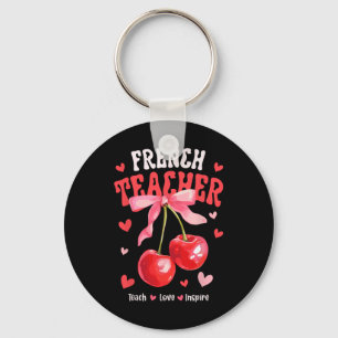 Frans lerares geeft liefde inspireert kersen Coque Sleutelhanger