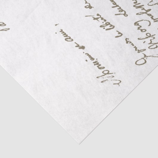 Frans Letter Botanical Gardens Script Tissuepapier (Detail)