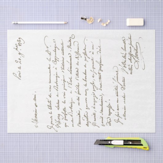  Frans Letter Botanical Gardens Script Tissuepapier (Craft)