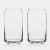 Frans Lichtblauwe Crème Envelope Hart Bloem Blikvorm Glas (Achterkant)