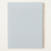 Frans Lichtblauwe Crème Envelope Hart Bloem Planner (Achterkant)