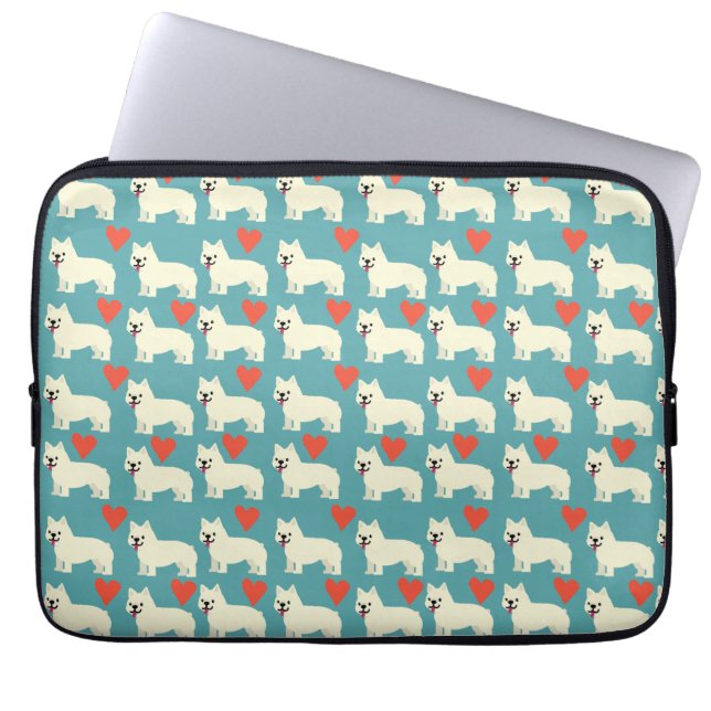 Frans liefhebber laptop sleeve (Voorkant)