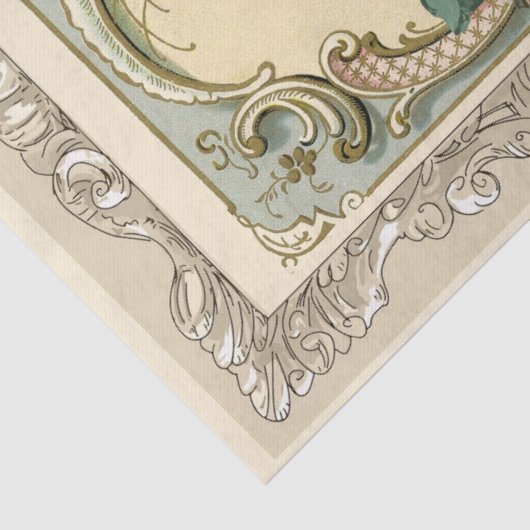 Frans Lijst ventilator Roos verkoper Tissuepapier (Detail)